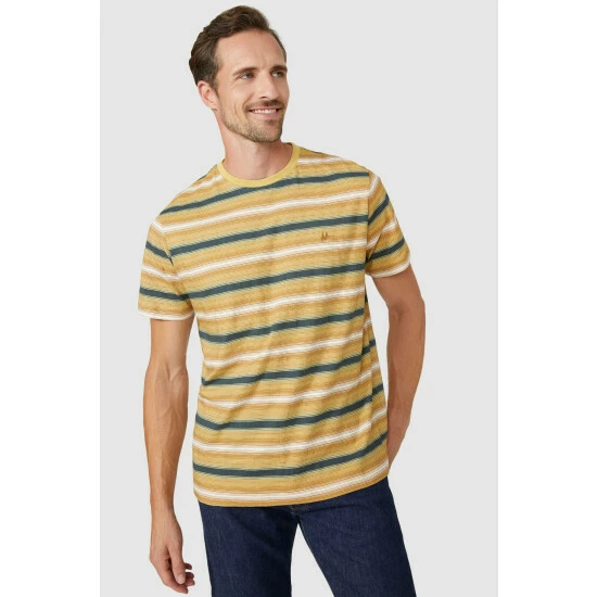 Mantaray Mini Stripe Crew Neck Tee For Male 7 Mantaray Mini Stripe Crew Neck Tee For Male - Image 7