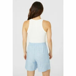 Mantaray Tie Waist Chambray Linen Mix Short For Female -Cheap Mantaray Store unnamed file 1875