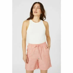 Mantaray Tie Waist Chambray Linen Mix Short For Female -Cheap Mantaray Store unnamed file 1879