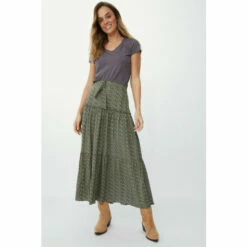 Mantaray Ditsy Print Tiered Midi Skirt For Female