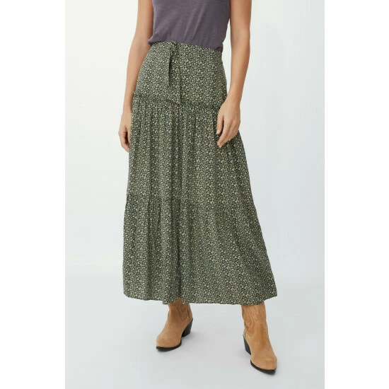 Mantaray Ditsy Print Tiered Midi Skirt For Female 2 Mantaray Ditsy Print Tiered Midi Skirt For Female - Image 2