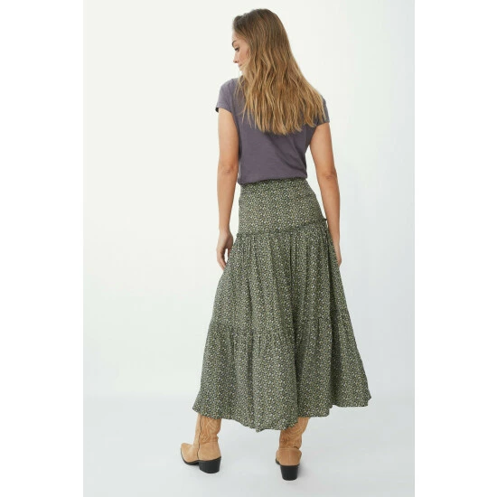 Mantaray Ditsy Print Tiered Midi Skirt For Female 4 Mantaray Ditsy Print Tiered Midi Skirt For Female - Image 4