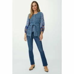 Mantaray Chambray Quilted Gilet With Belt For Female -Cheap Mantaray Store unnamed file 1973