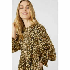 Mantaray Animal Tiered Midi Dress For Female -Cheap Mantaray Store unnamed file 1992