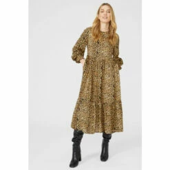 Mantaray Animal Tiered Midi Dress For Female -Cheap Mantaray Store unnamed file 1994