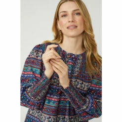 Mantaray Stripe Paisley Printed Shirred Bodice Top For Female -Cheap Mantaray Store unnamed file 2010