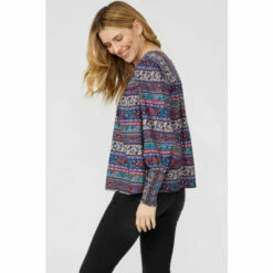 Mantaray Stripe Paisley Printed Shirred Bodice Top For Female -Cheap Mantaray Store unnamed file 2011