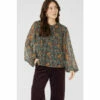 Mantaray Paisley Print Button Front Chiffon Top For Female