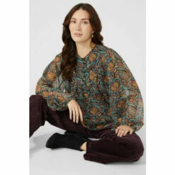 Mantaray Paisley Print Button Front Chiffon Top For Female -Cheap Mantaray Store unnamed file 2018