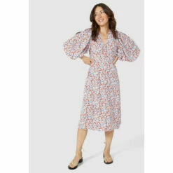 Mantaray Button Front Ditsy Floral Midi Dress For Female -Cheap Mantaray Store unnamed file 2047