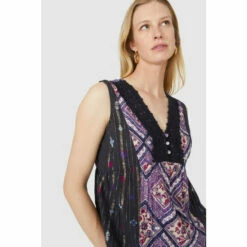 Mantaray Lace Trim Metallic Scarf Mix & Match Top For Female -Cheap Mantaray Store unnamed file 2062