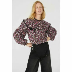 Mantaray Cotton Frill Detail Top For Female