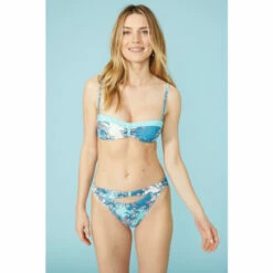 Mantaray Lori Paisley Wired Bandeau Bikini Top With Removeable Strap For Female