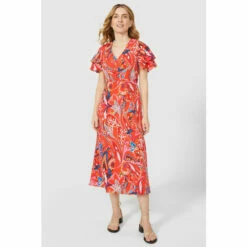 Mantaray Paisley Printed V Neck Midi Dress For Female -Cheap Mantaray Store unnamed file 208
