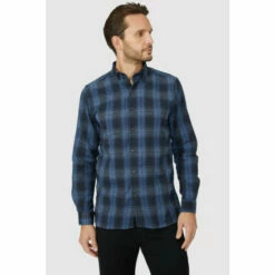 Mantaray Dark Base Shadow Check Shirt For Male
