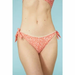 Mantaray Tie Side Bikini Bottom With Crochet Trim For Female