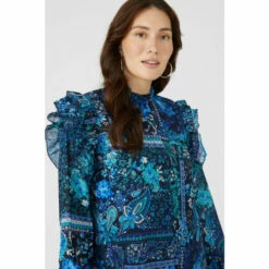 Mantaray Printed Tunic Dress With Frill Detail For Female -Cheap Mantaray Store unnamed file 2141