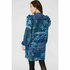 Mantaray Printed Tunic Dress With Frill Detail For Female -Cheap Mantaray Store unnamed file 2142