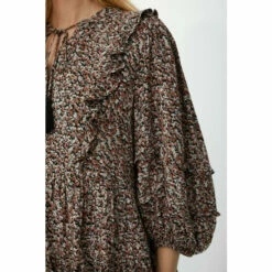 Mantaray Ruffle Detail Ditsy Print Square Neck Top For Female -Cheap Mantaray Store unnamed file 2206