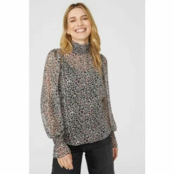 Mantaray High Neck Printed Blouse For Female