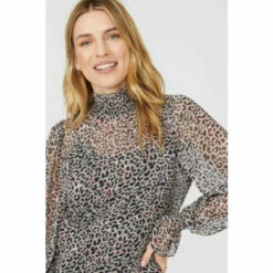 Mantaray High Neck Printed Blouse For Female -Cheap Mantaray Store unnamed file 2213