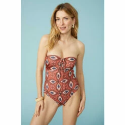 Mantaray Feather Geo Print Bandeau Costume For Female -Cheap Mantaray Store unnamed file 2324