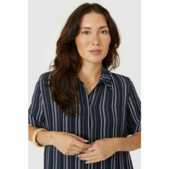 Mantaray Striped Button Through Shirt Dress For Female -Cheap Mantaray Store unnamed file 2327