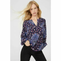 Mantaray Animal Printed Shirt With Tie For Female