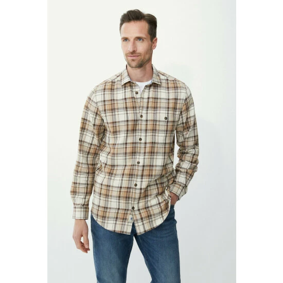 Mantaray Taupe Check For Male 6 Mantaray Taupe Check For Male - Image 6