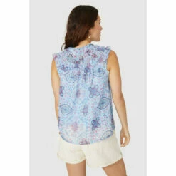 Mantaray Sleeveless Frill Yoke Motif Print Top For Female -Cheap Mantaray Store unnamed file 2352