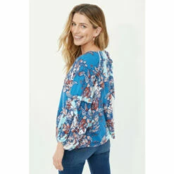 Mantaray Paisley Print Frill Detail Cross Tie Neck Top For Female -Cheap Mantaray Store unnamed file 2398