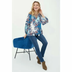 Mantaray Paisley Print Frill Detail Cross Tie Neck Top For Female -Cheap Mantaray Store unnamed file 2399