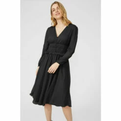 Mantaray Shirred Waist Dobby Midi Dress For Female -Cheap Mantaray Store unnamed file 24