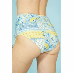 Mantaray Tile Print High Waisted Bikini Bottom For Female -Cheap Mantaray Store unnamed file 2429