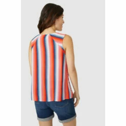 Mantaray Sleeveless Embroidered Stripe V Neck Top For Female -Cheap Mantaray Store unnamed file 2448