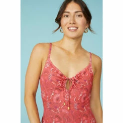 Mantaray Shell Paisley Print Lace Up Costume For Female -Cheap Mantaray Store unnamed file 2495