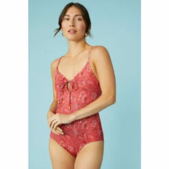 Mantaray Shell Paisley Print Lace Up Costume For Female -Cheap Mantaray Store unnamed file 2498