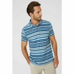 Mantaray Wave Stripe Polo For Male