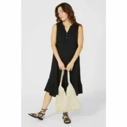 Mantaray Sleeveless Cheesecloth Yoke Slub Jersey Dress For Female -Cheap Mantaray Store unnamed file 2533