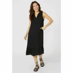 Mantaray Sleeveless Cheesecloth Yoke Slub Jersey Dress For Female -Cheap Mantaray Store unnamed file 2534