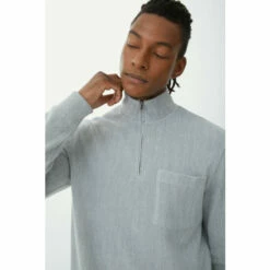 Mantaray Herringbone Zip Neck For Male