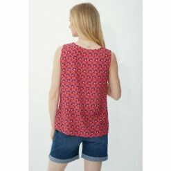 Mantaray Sleeveless Dancing Fan Print Scoop Neck Shell For Female -Cheap Mantaray Store unnamed file 2555