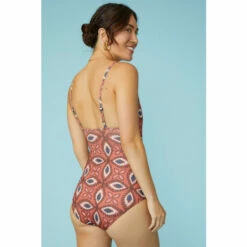 Mantaray Feather Geo Print Lace Up Costume For Female -Cheap Mantaray Store unnamed file 2615