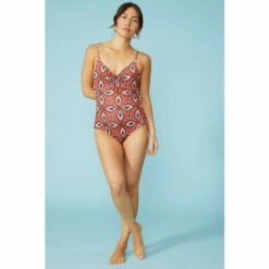 Mantaray Feather Geo Print Lace Up Costume For Female -Cheap Mantaray Store unnamed file 2616