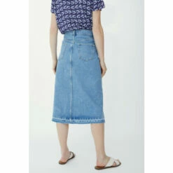 Mantaray Split Front Denim Skirt For Female -Cheap Mantaray Store unnamed file 2622
