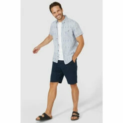 Mantaray Textured Tiled Print Shirt For Male