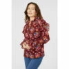 Mantaray Printed Blouse With Frill Detail For Female