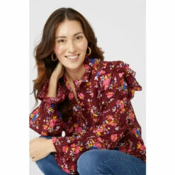 Mantaray Printed Blouse With Frill Detail For Female -Cheap Mantaray Store unnamed file 2745