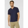 Mantaray Slub Notch Neck T-shirt For Male