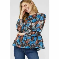 Mantaray Floral Print Gathered Waist Chiffon Top For Female 8 Mantaray Floral Print Gathered Waist Chiffon Top For Female -Cheap Mantaray Store unnamed file 2779